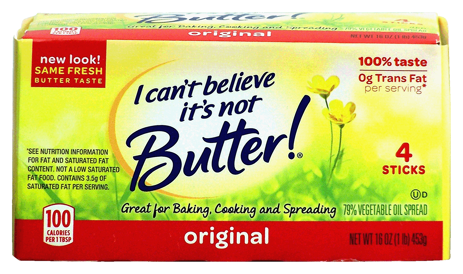 I Can't Believe It's Not Butter!  original, 79% vegetable oil spread, 4 sticks Full-Size Picture